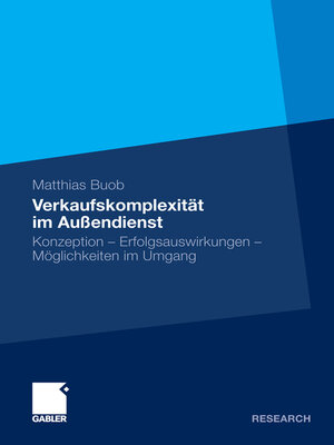 cover image of Verkaufskomplexität im Außendienst